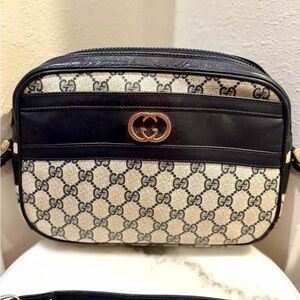 Gucci Blue GG Canvas Vintage Crossbody Bag
Rare*